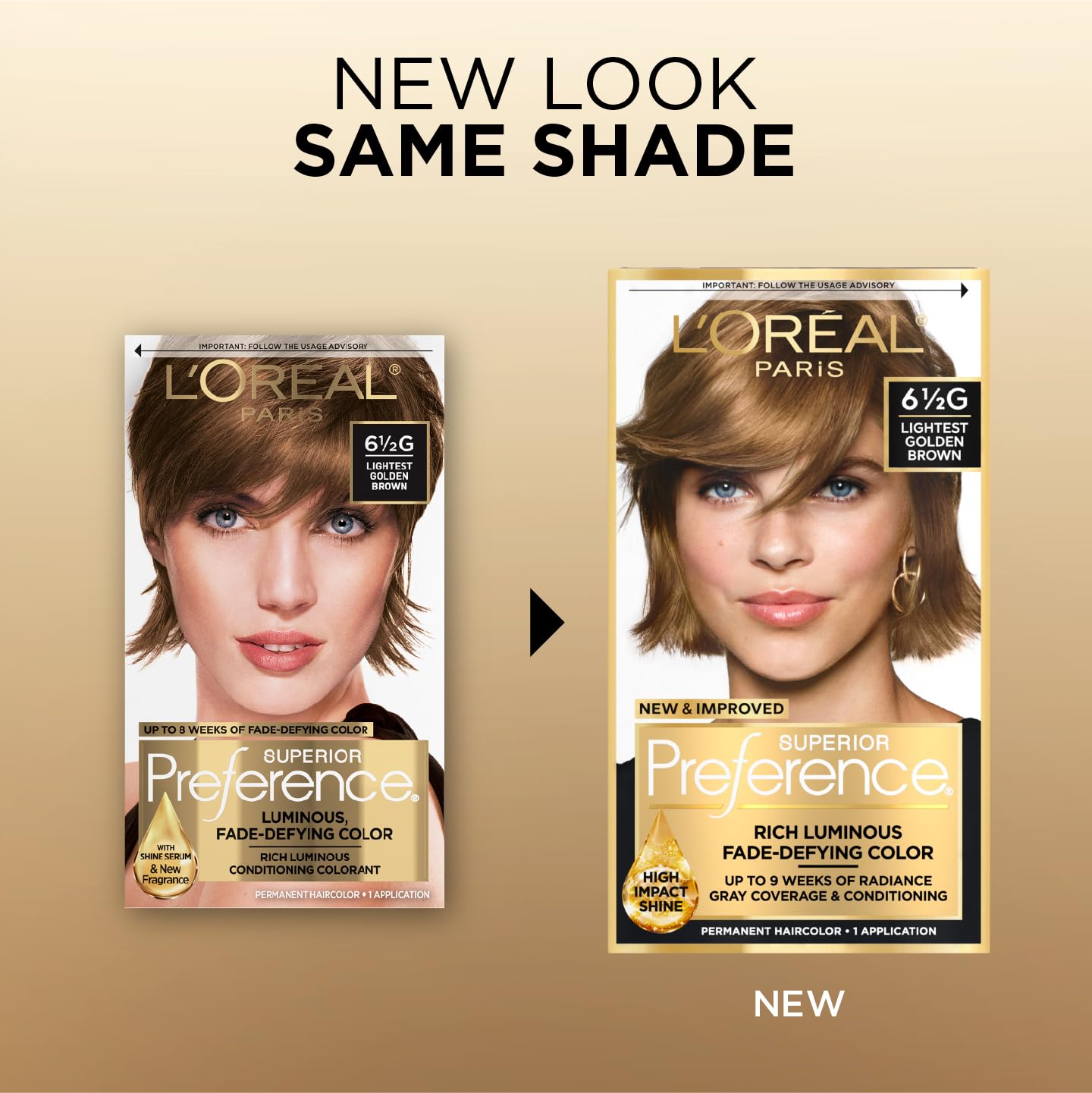 L'Oreal Paris Superior Preference Fade-Defying + Shine Permanent Hair Color, 6.5G Lightest Golden Brown, Pack of 1, Hair Dye Beauty & Personal Care L'Oreal Paris