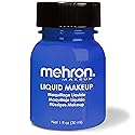 Mehron Makeup Liquid Makeup | Face Paint and Body Paint Perfect for Halloween, Cosplay I Air Brush Compatible Body Paint(1 oz) (Blue) Beauty & Personal Care Mehron