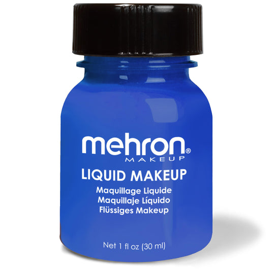 Mehron Makeup Liquid Makeup | Face Paint and Body Paint Perfect for Halloween, Cosplay I Air Brush Compatible Body Paint(1 oz) (Blue) Beauty & Personal Care Mehron