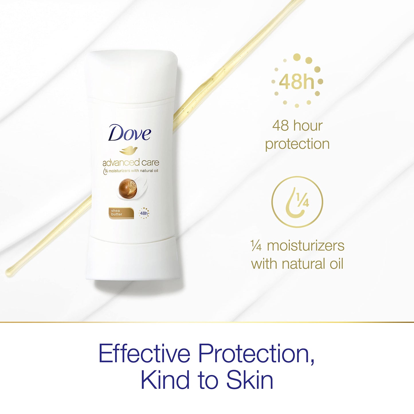 Dove Advanced Care Antiperspirant Deodorant Stick for Women, Shea Butter, for 48 Hour Protection And Soft And Comfortable Underarms, 2.6 oz Beauty and Personal Care Dove