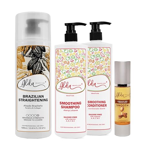 Alda Beauty Care Hair Treatment - Premium Hair Straightener Cream, Sulfate-Free Anti Frizz Hair Products, Perfect Hair Straightening Solution for Dry Beauty & Personal Care Alda Beauty Care