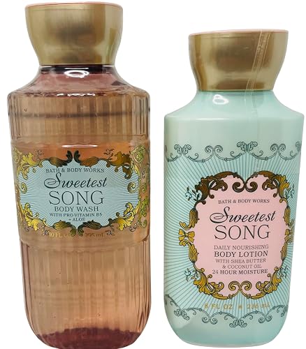 Bath & Body Works Body Sweetest Song Lotion and Body Gel Wash 2 Piece Set Beauty & Personal Care Bath & Body Works
