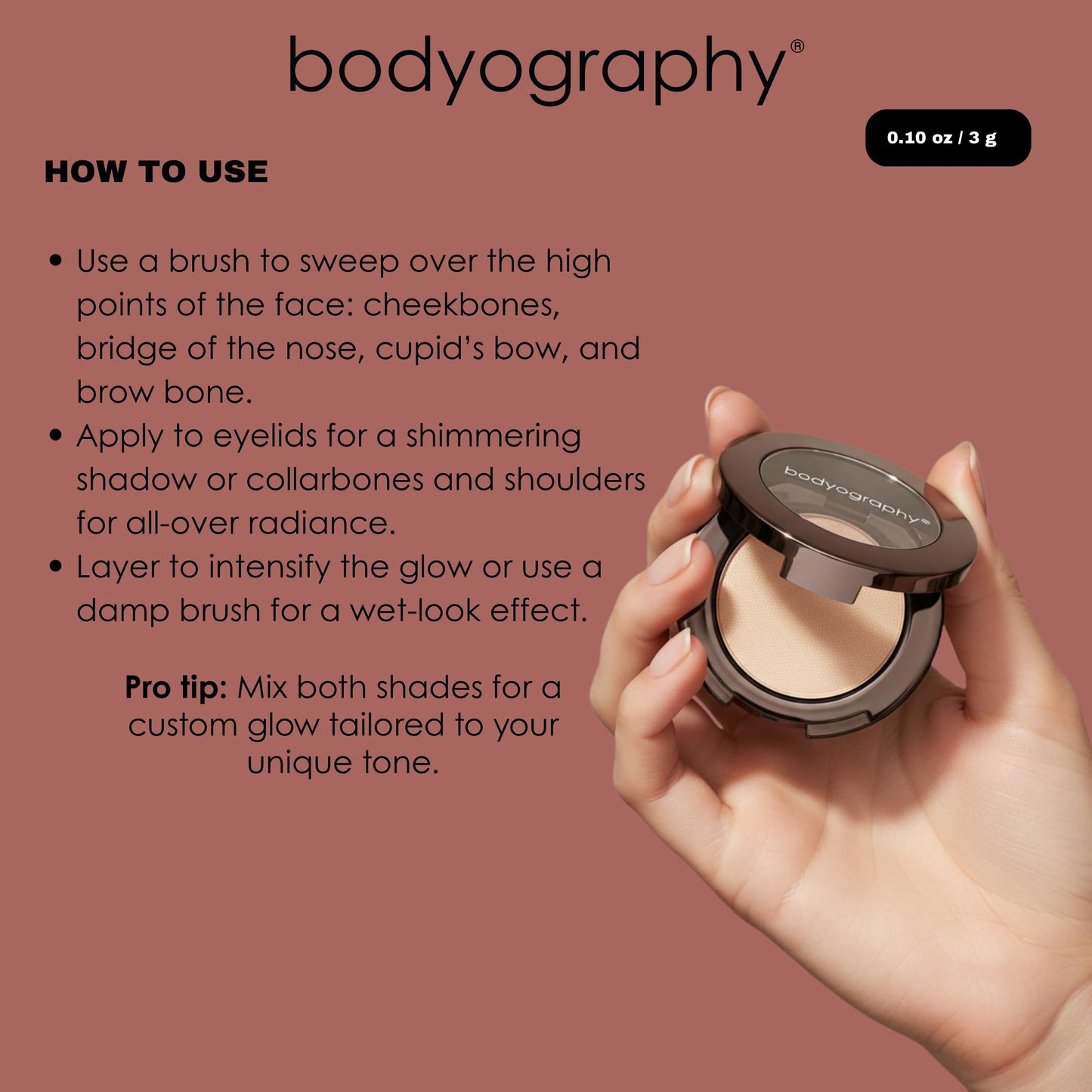 Bodyography Sunrise Light Highlighter - Compliments All Skin Tones Beauty & Personal Care Bodyography