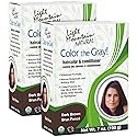 Light Mountain Henna Hair Color & Conditioner, Color the Gray - Dark Brown Hair Dye for Men/Women, 2-Step Chemical-Free, Semi-Permanent Hair Color Beauty & Personal Care LIGHT MOUNTAIN