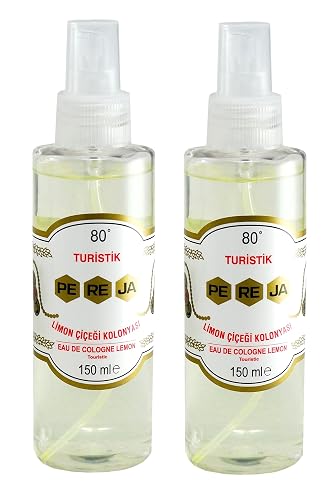 Pereja Lemon Cologne Spray, limon kolanya, Cape Moda Packed 150ml Spray Two Pack, 300ml or 10.1 ounces, Two Bottles for convenience, PeReJa 80 Percent Beauty & Personal Care Pereja