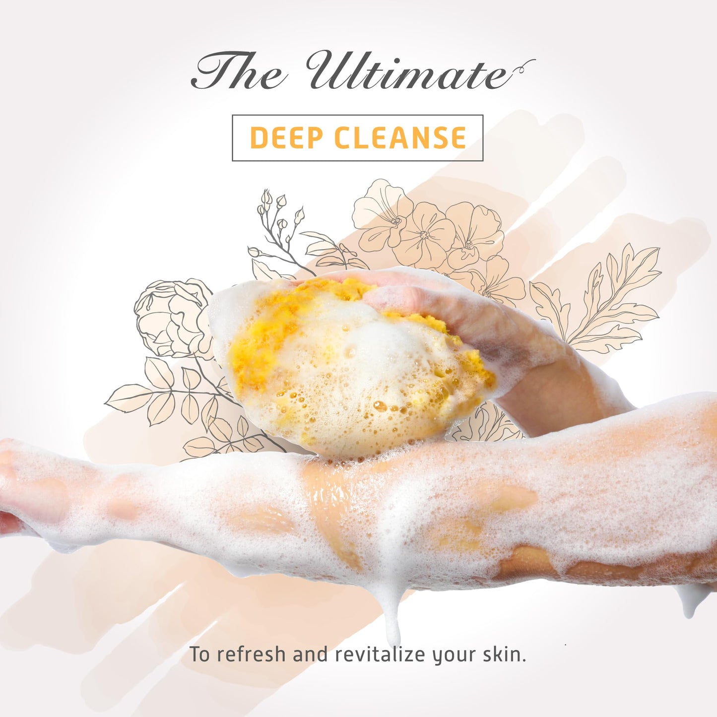 Spongentle Loofah Sponge for Shower and Bathing, Bath Sponge with Dual Texture, Shower Pouf for Gentle and Deep Exfoliation, Large Size Body Scrubber Beauty & Personal Care Sunlite Sports
