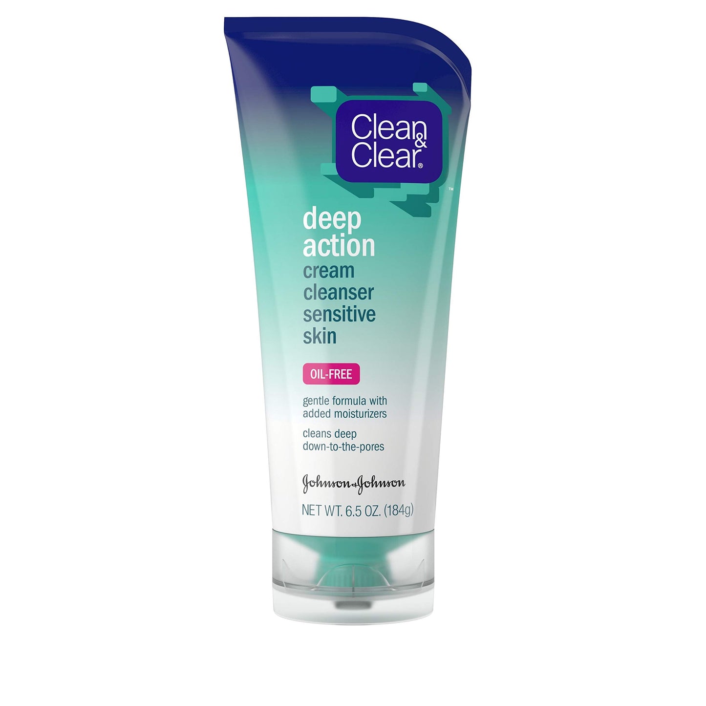 Clean & Clear Deep Action Cream Facial Cleanser for Sensitive Skin, Gentle Daily Face Wash with Oil-Free, 6.5 oz Beauty & Personal Care Clean & Clear