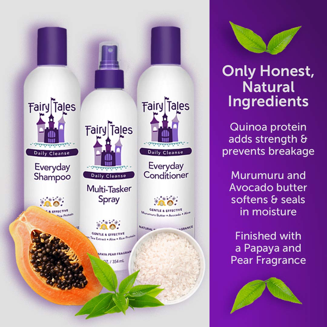 Fairy Tales Daily Cleanse Everyday Kids Shampoo + Conditioner set - Gentle Natural Defining Product, Tangle Free, Moisturizing and Hydrating, Clean + Beauty & Personal Care Fairy Tales