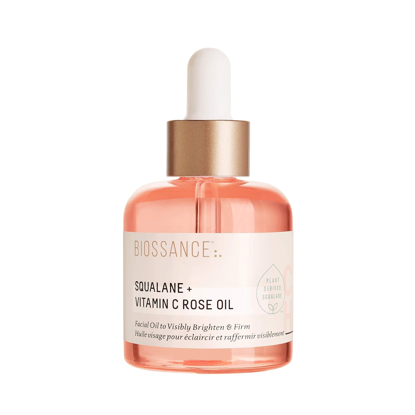 BIOSSANCE Squalane + Vitamin C Rose Advanced Facial Oil - Brightening, Firming, and Hydrating Serum for All Skin Types - Chios Crystal Oil, Damascus Beauty & Personal Care BIOSSANCE