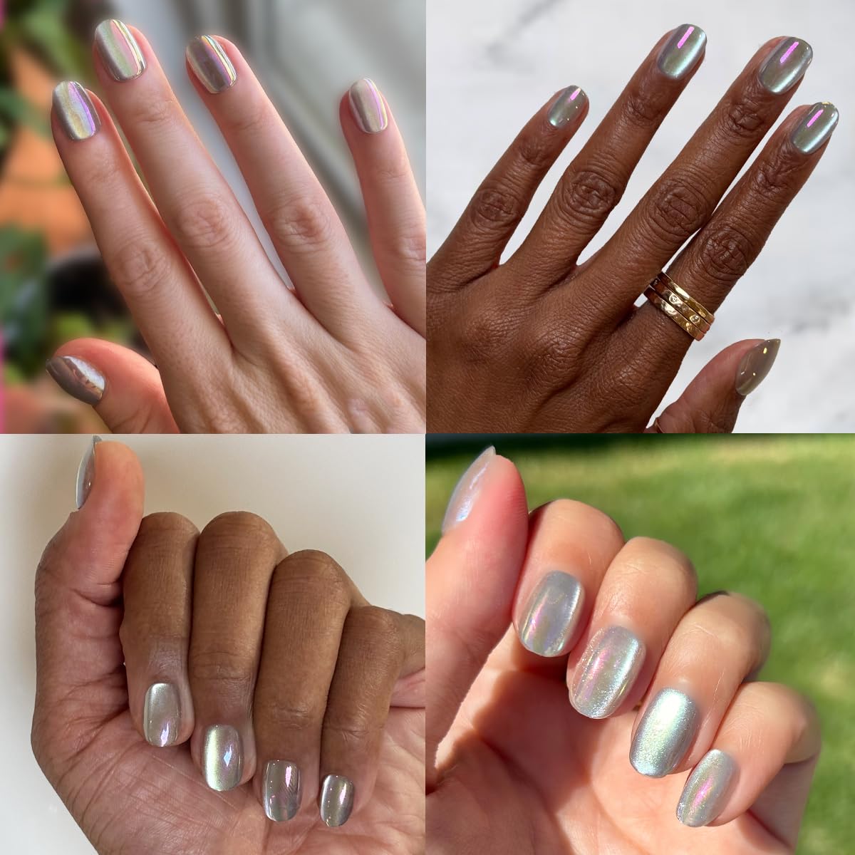 Olive & June Instant Mani Press-On Nails, Sheer Lavender Shimmer