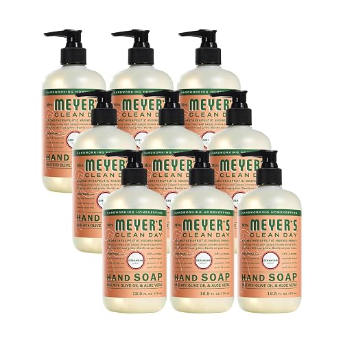 MRS. MEYER'S CLEAN DAY Liquid Hand Soap Geranium 12.5 Fl Oz (Pack of 9) Beauty & Personal Care Mrs. MEYER'S