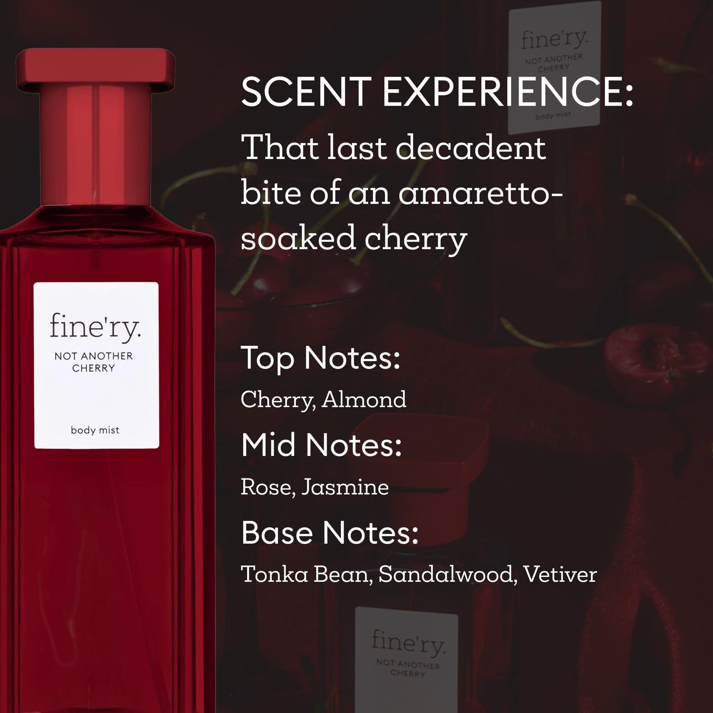 Fine'ry Not Another Cherry Eau De Parfum & Body Mist Gift Set | Fruity & Floral Notes Of Cherry, Rose & Almond | Fine Mist Spray & Perfume For Women | Beauty & Personal Care Fine'ry