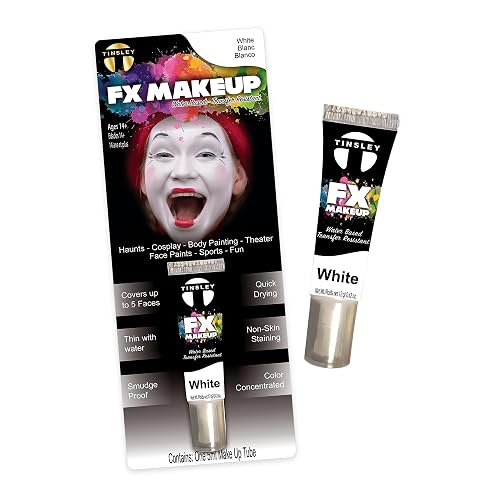 Tinsley Transfers FX Makeup - Face and Body Paint Water-Based Cream 7g / 0.24 oz Tube (White) 1 count Beauty & Personal Care Tinsley Transfers