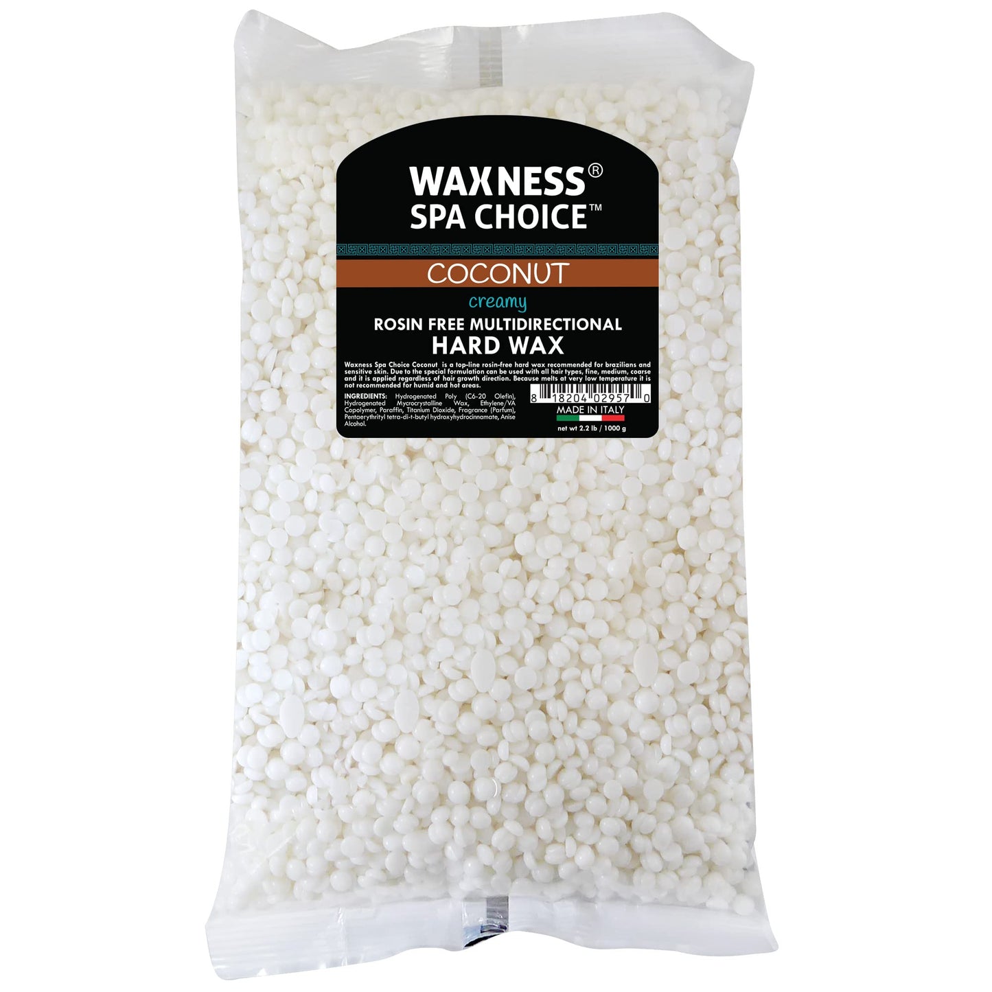 Waxness Spa Choice Rosin Free Coconut Waxing Kit with 2.2 Lb / 1 Kg Wax Bag Beauty and Personal Care Waxness