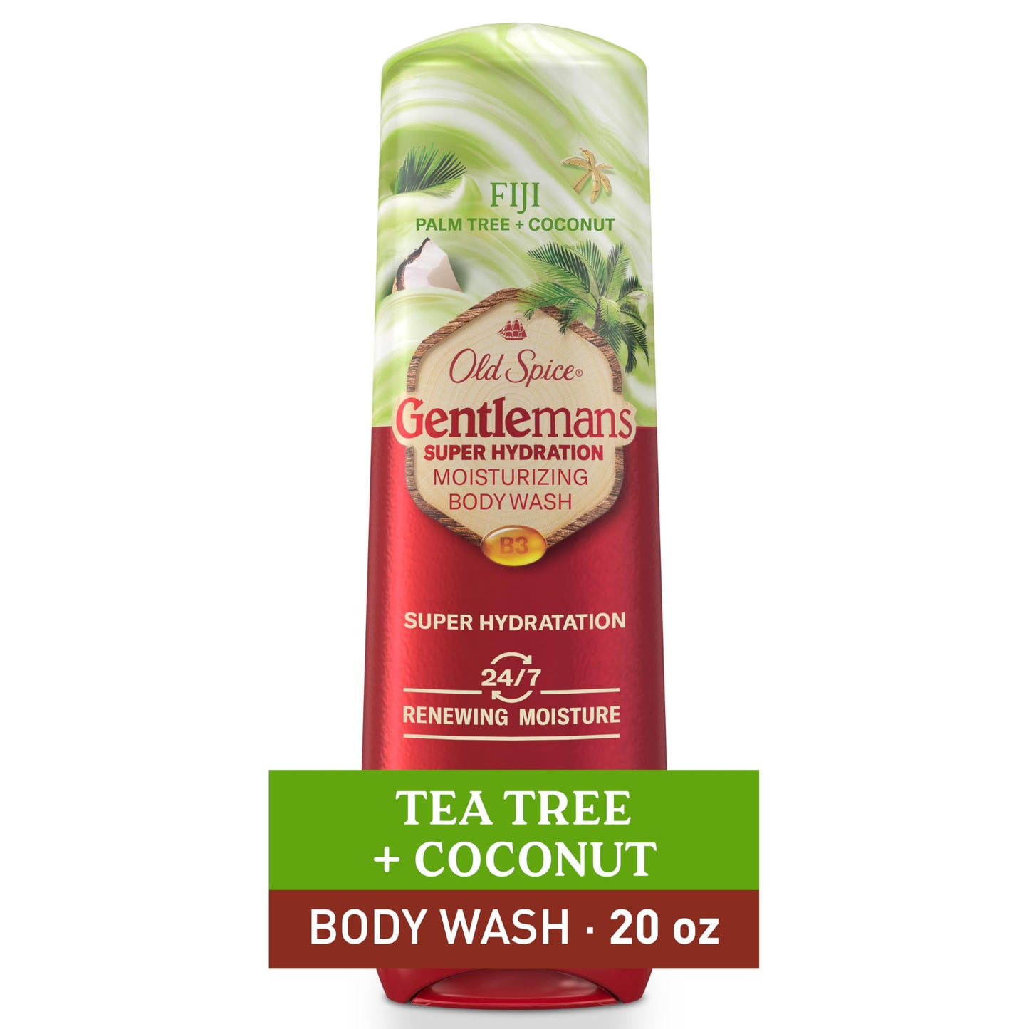 Old Spice Body Wash GentleMan’s Super Hydration for Men, 24/7 Renewing Moisture, Gentle on Skin with Skin Conditioners, Fiji with Palm Tree + Coconut Beauty & Personal Care Old Spice