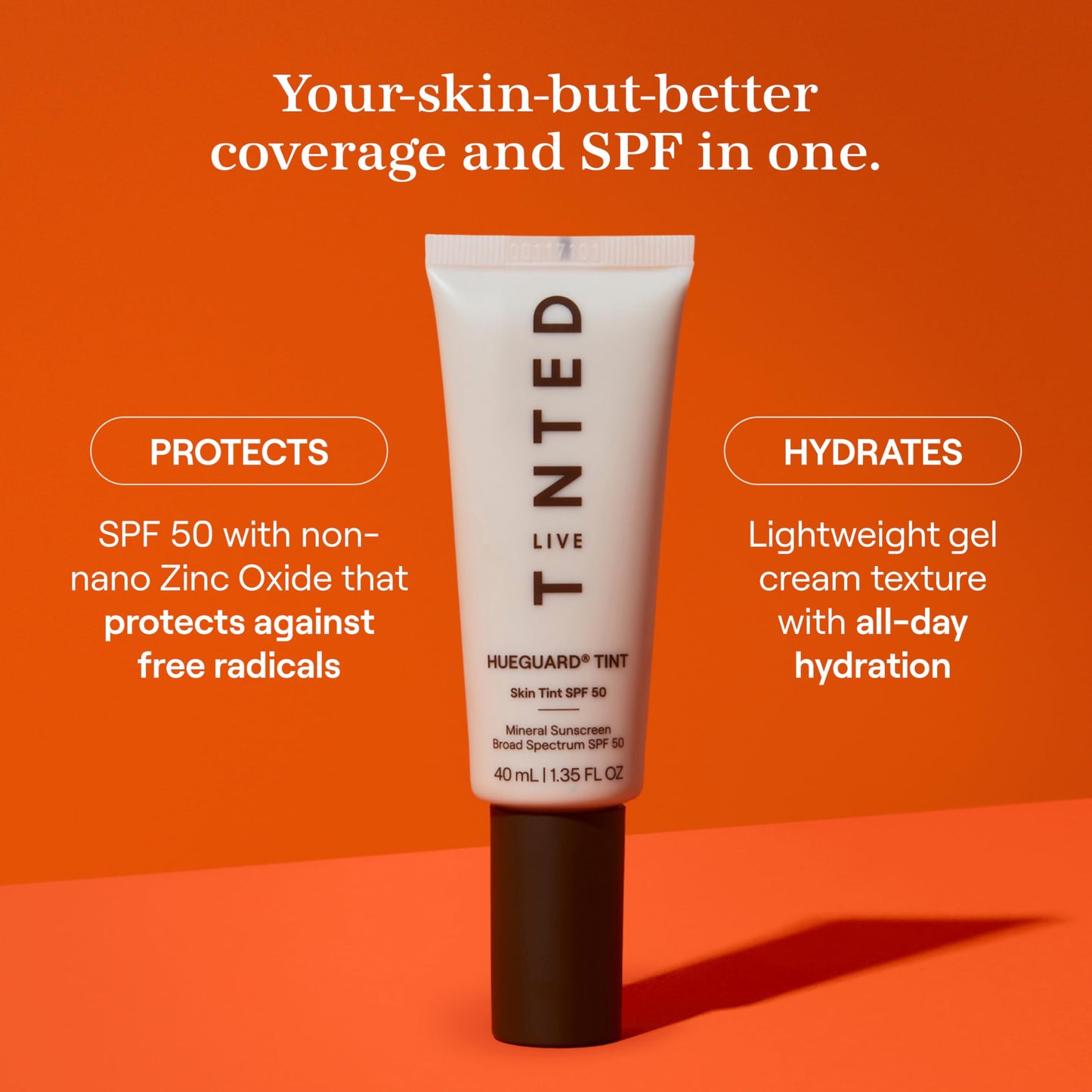 Live Tinted Hueguard Tinted Sunscreen SPF 50 - Mineral Sunscreen for Face, Skin Tint with Buildable Coverage, Dewy Glow Finish, Hydrating, Vegan Beauty & Personal Care Live Tinted
