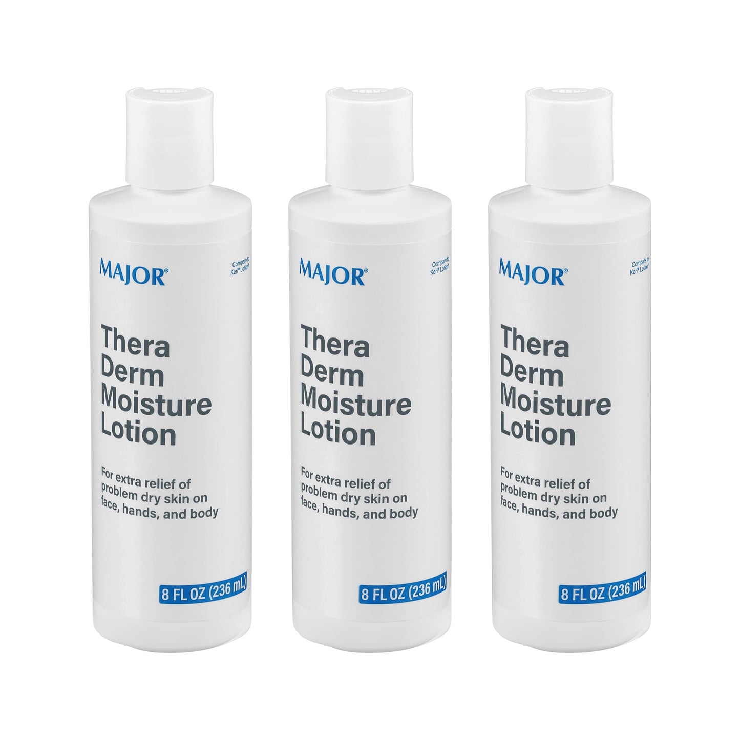 MAJOR Thera Derm Moisture Lotion - Helps Offer Dry Skin Relief on Face, Body, and Hands - 8 Fl Oz (3 Pack) Beauty & Personal Care MAJOR