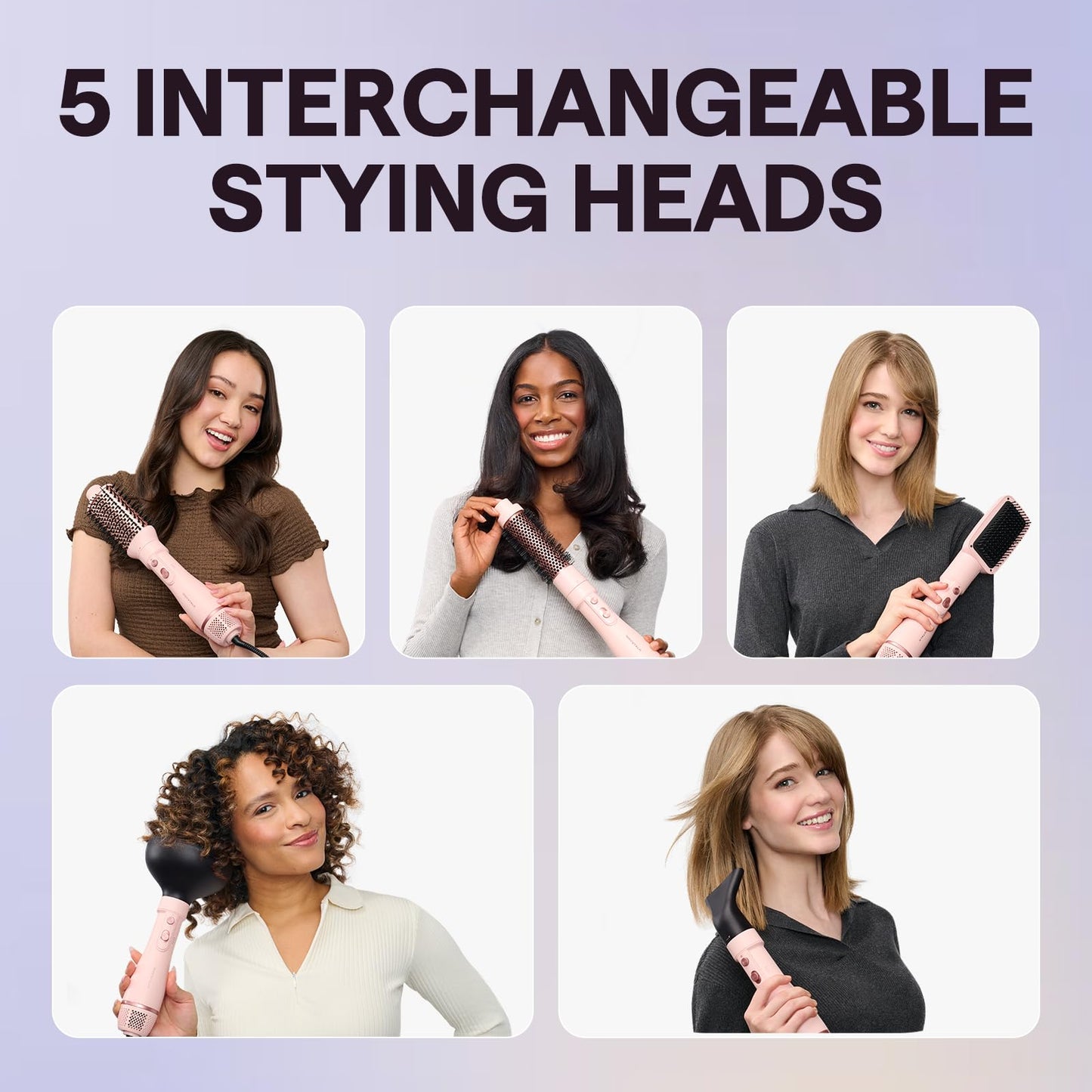Blow Dryer Brush Set, Wavytalk Air Sculpt 5-in-1 Hot Air Brush Set, Multi Hair Styler for Salon Blowouts, Smooth Curls, Volumizing and Straightening Beauty and Personal Care wavytalk