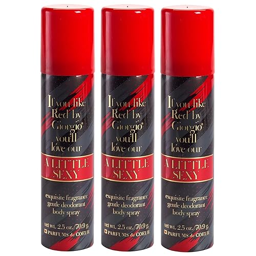 Parfums De Coeur A Little Sexy Deodorant Body Spray for Women, 2.5 Ounce (3) Beauty & Personal Care Parfums De Coeur