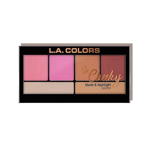 L.A. COLORS So Cheeky Blush and Highlight Palette, Pink and Playful C30461 Beauty & Personal Care L.A. COLORS