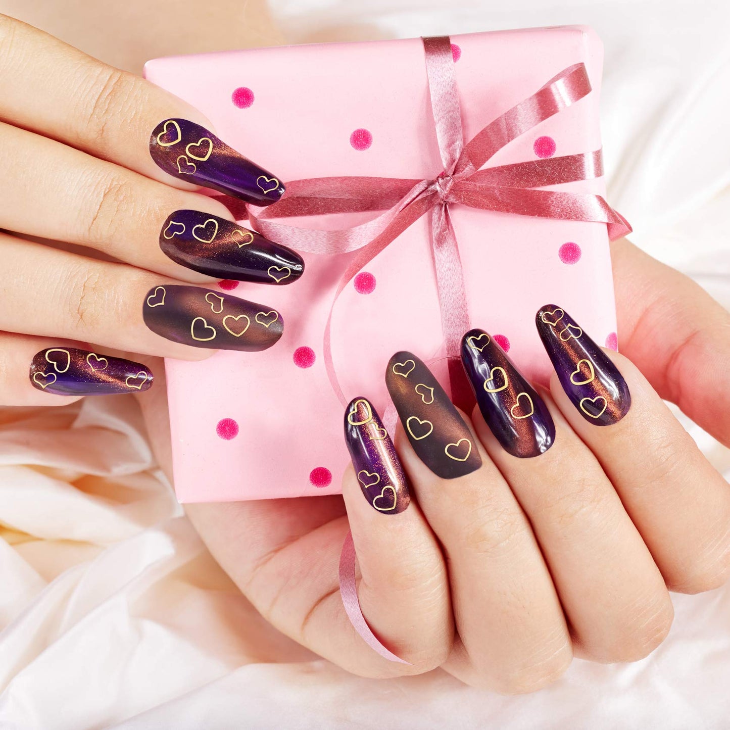 PAGOW 1000pcs 3D Gold Heart Nail Art Metal Charm Kit Love Small Metallic DIY Studs Sequins Valentine Decoration Spring Summer Accessories Gift Beauty & Personal Care PAGOW