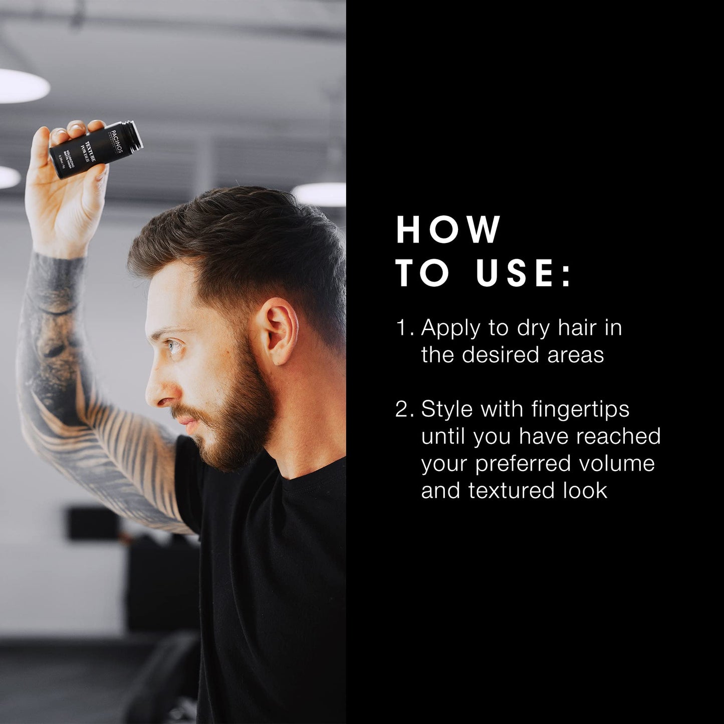 Pacinos Texture Powder - Lightweight Root Lifting Powder with Matte Dry Finish for Texture, Volume & Thickness - Shaker Bottle for Easy Hair Styling Beauty & Personal Care Pacinos