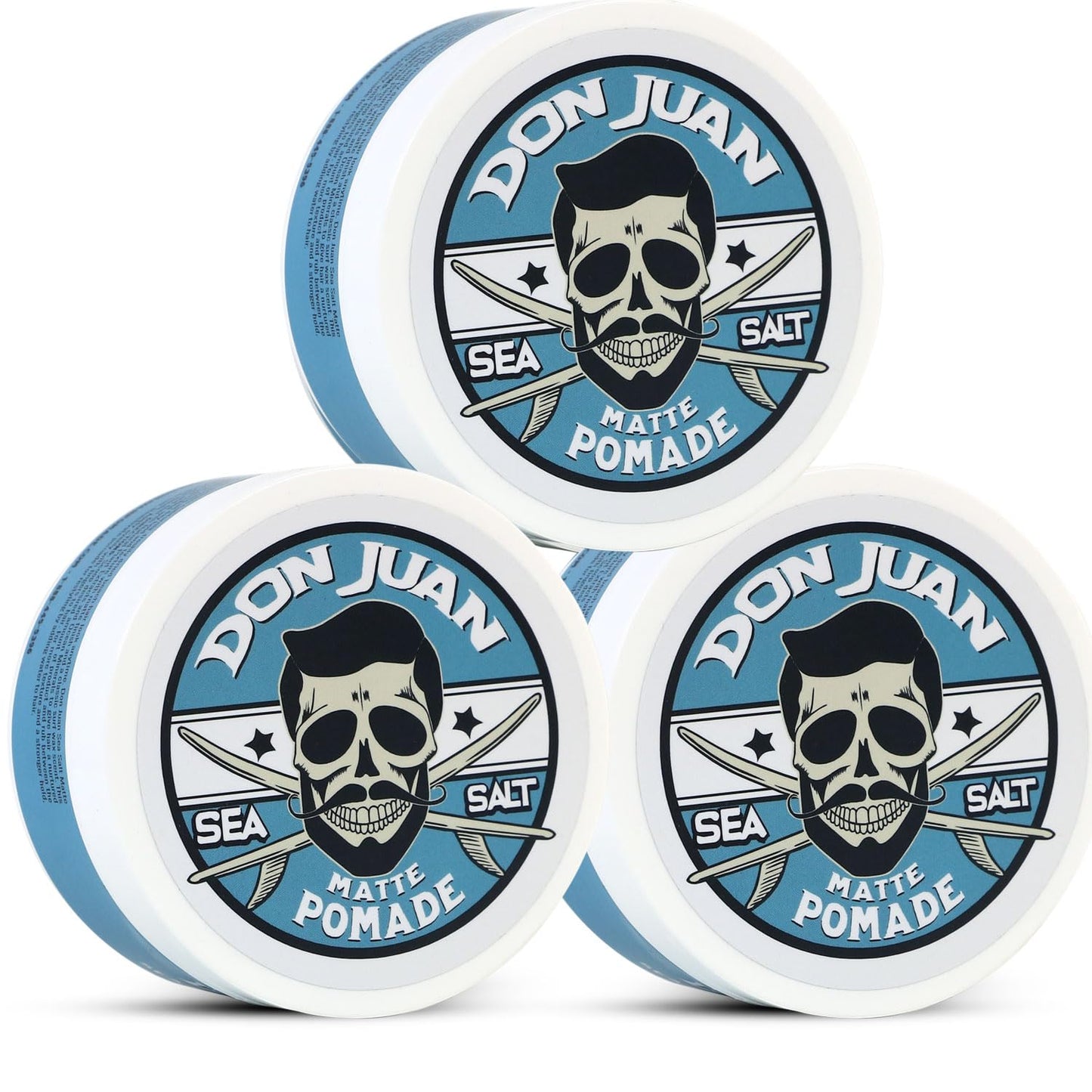 Don Juan Sea Salt Matte Pomade | Water Based | Medium Hold | Matte Finish | Natural Plant Extracts and Ocean Minerals | Surf Wax Scent, 4 oz Pack of 3 Beauty & Personal Care Don Juan