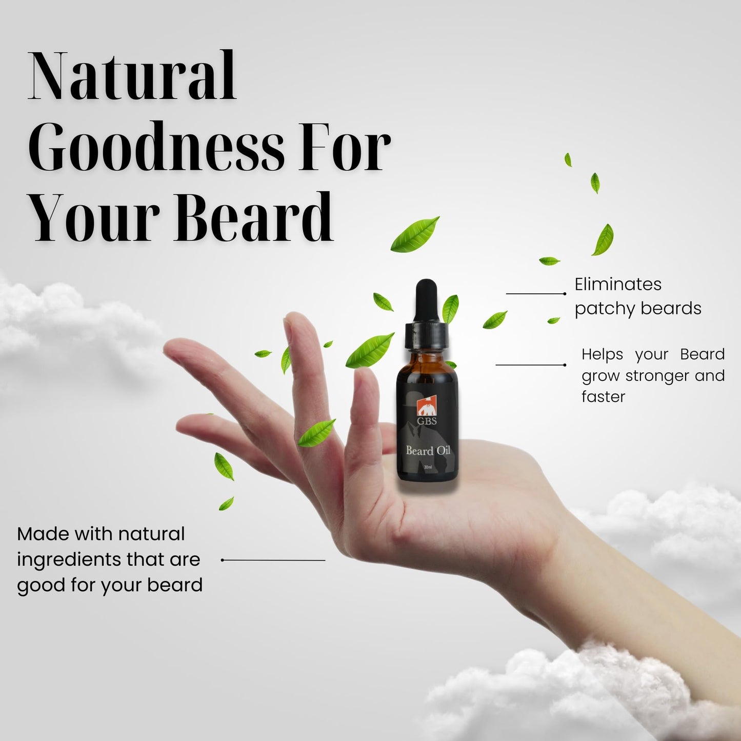 G.B.S GENTS Beard Grooming Kit for Men - Beard Brush, Mustache Wax, Conditioning Beard Oil & Nourishing Beard Serum - Softens, Styles & Maintains Beauty and Personal Care G.B.S