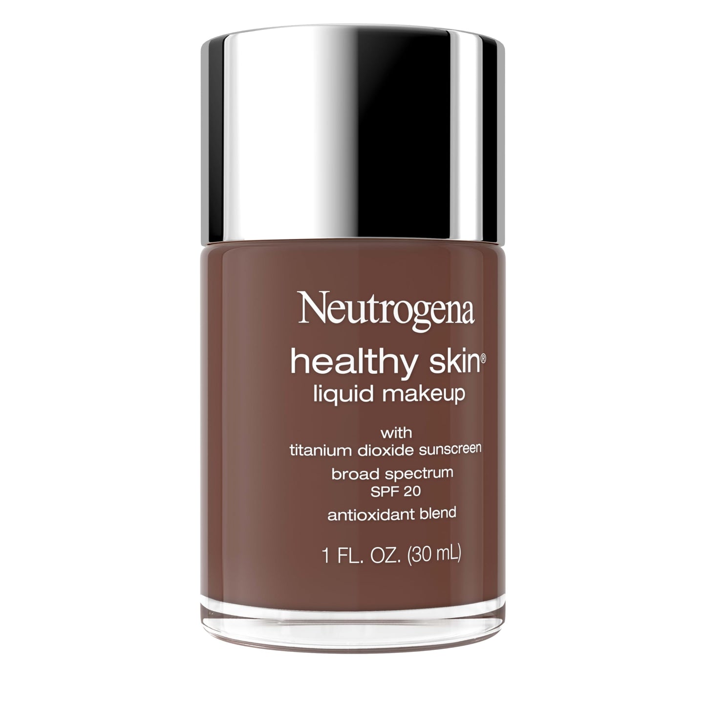 Neutrogena Healthy Skin Liquid Foundation Makeup Broad Spectrum SPF 20 Sunscreen, Medium Coverage, Vit B5, Antioxidants, All Day Wear, Walnut 550C, 1 Beauty & Personal Care Neutrogena