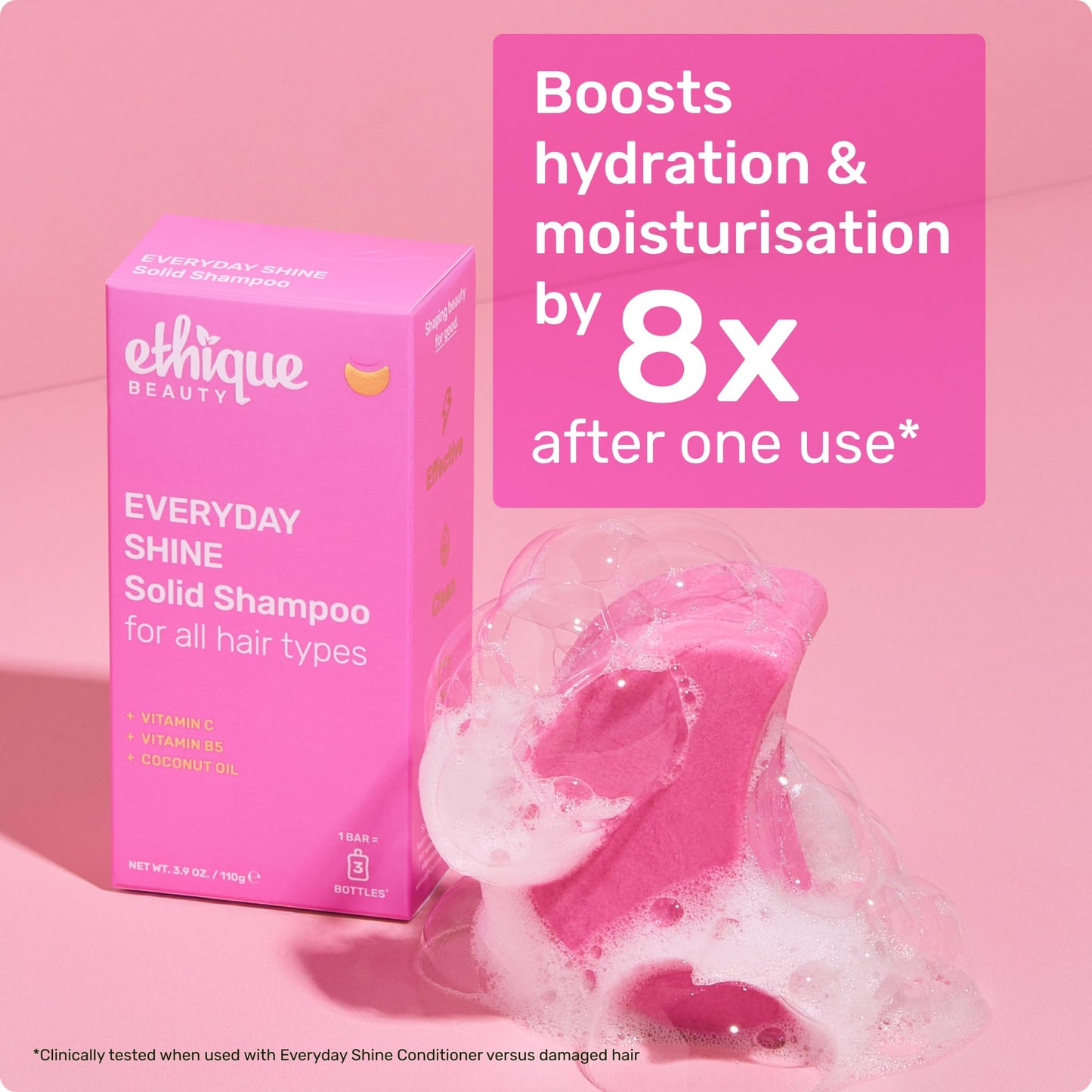 Ethique Beauty Everyday Shampoo & Conditioner Bar Set for Shiny Hair with Vitamin C - Plastic-Free, Vegan, Cruelty-Free - 2 Pack Beauty & Personal Care Ethique
