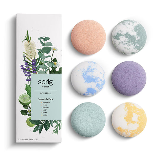 Sprig by Kohler Bath Bomb Gift Set, Hypoallergenic, Made with Natural Botanicals & Premium Skincare Ingredients (Shea Butter, Coconut Oil, & Kaolin Beauty and Personal Care Kohler