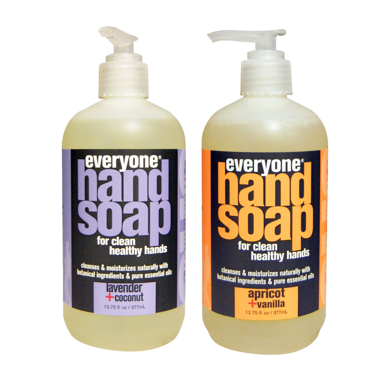 Everyone Botanical Lavender + Coconut Hand Soap & Everyone Botanical Apricot + Vanilla Hand Soap Bundle, 12.75 oz each Beauty & Personal Care Everyone