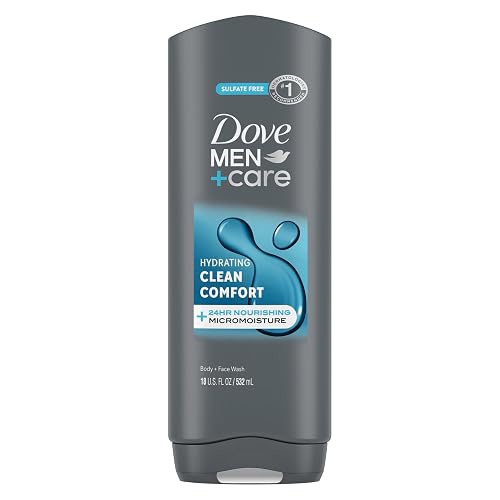 Dove Men+Care Body and Face Wash Hydrating Clean Comfort Body Wash for Men with 24-Hour Nourishing Micromoisture Technology 18 oz Beauty & Personal Care DOVE MEN + CARE