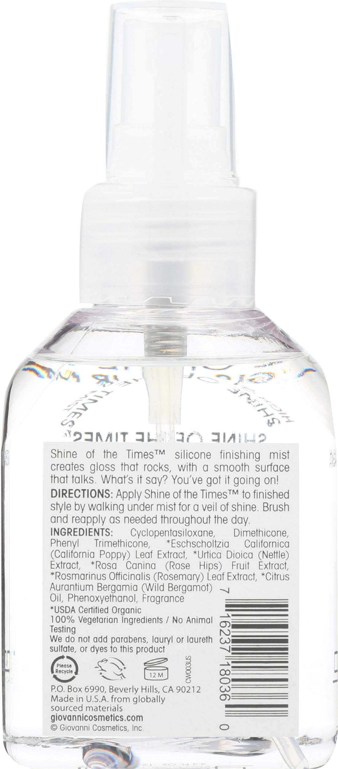 Giovanni Shine of The Times Finishing Mist - 4 fl oz Beauty & Personal Care GIOVANNI