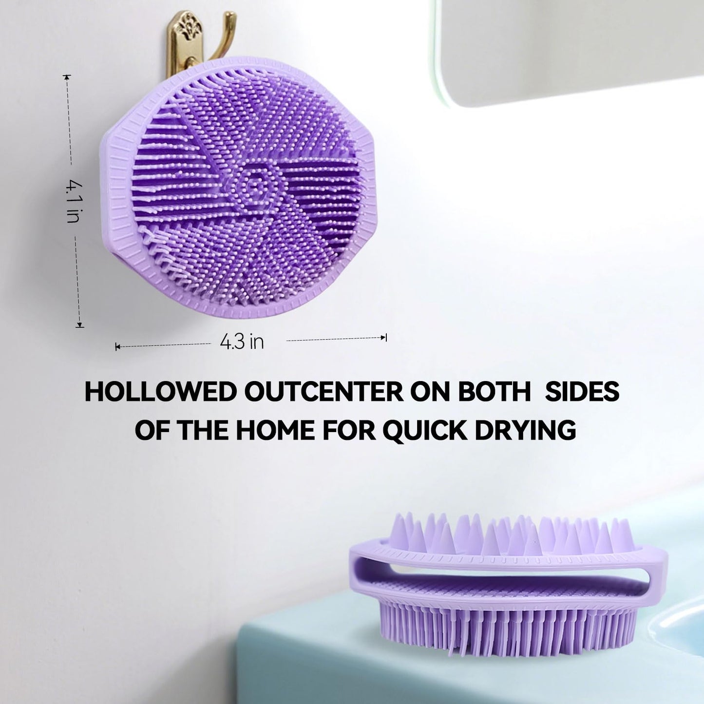 Dual-Sided Silicone Body Scrubber, Silicone Loofah for Shower Exfoliating Body Brush Scrubber for Men and Women for All Skin, Scalp Massager Lather Beauty and Personal Care OTHIX