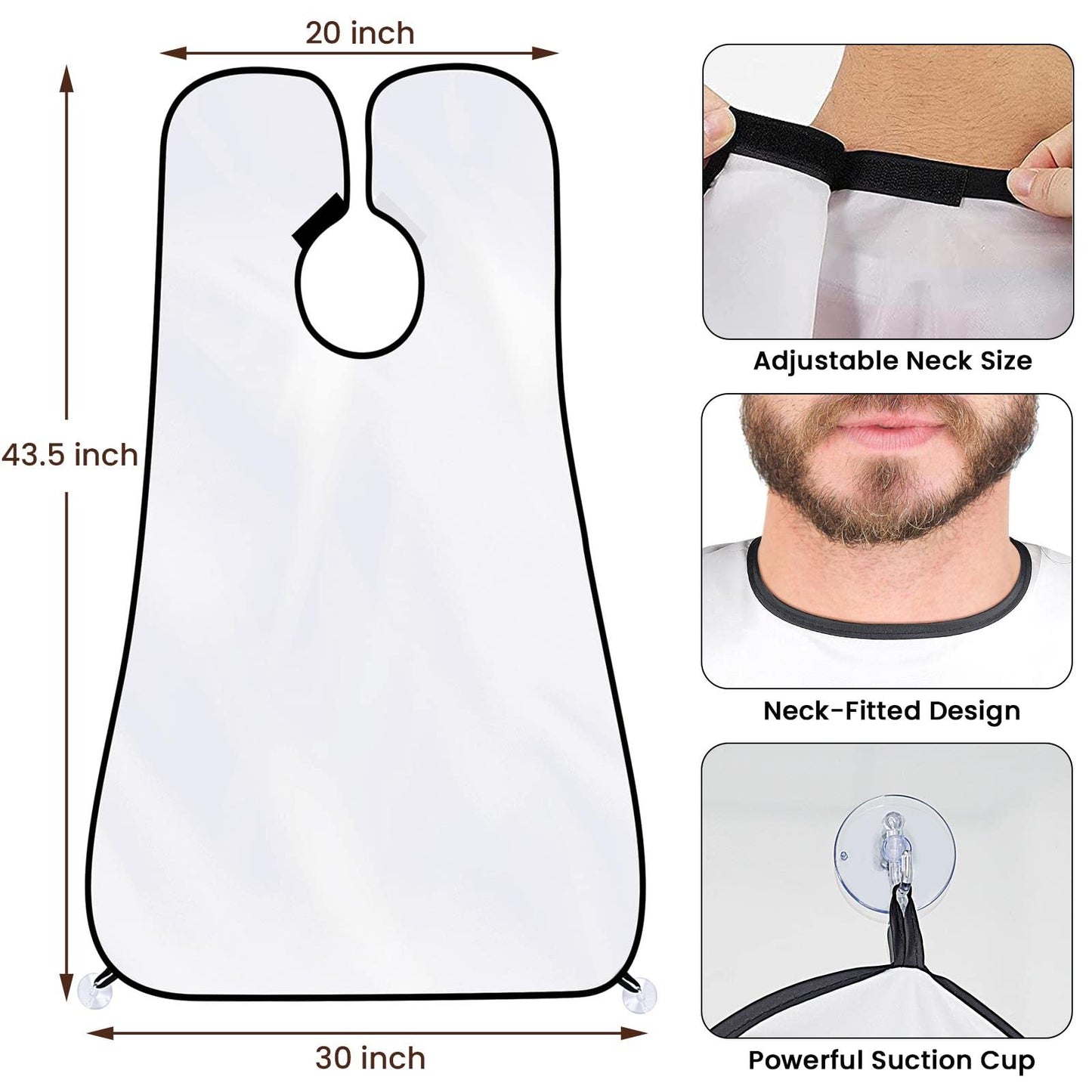 Father's Day Gifts from Daughter Son Wife, Beard Bib Hair Catcher for Sink, Beard Cape Trimming Catcher, Gifts for Men Dad Husband, Waterproof Beauty and Personal Care GOOTON
