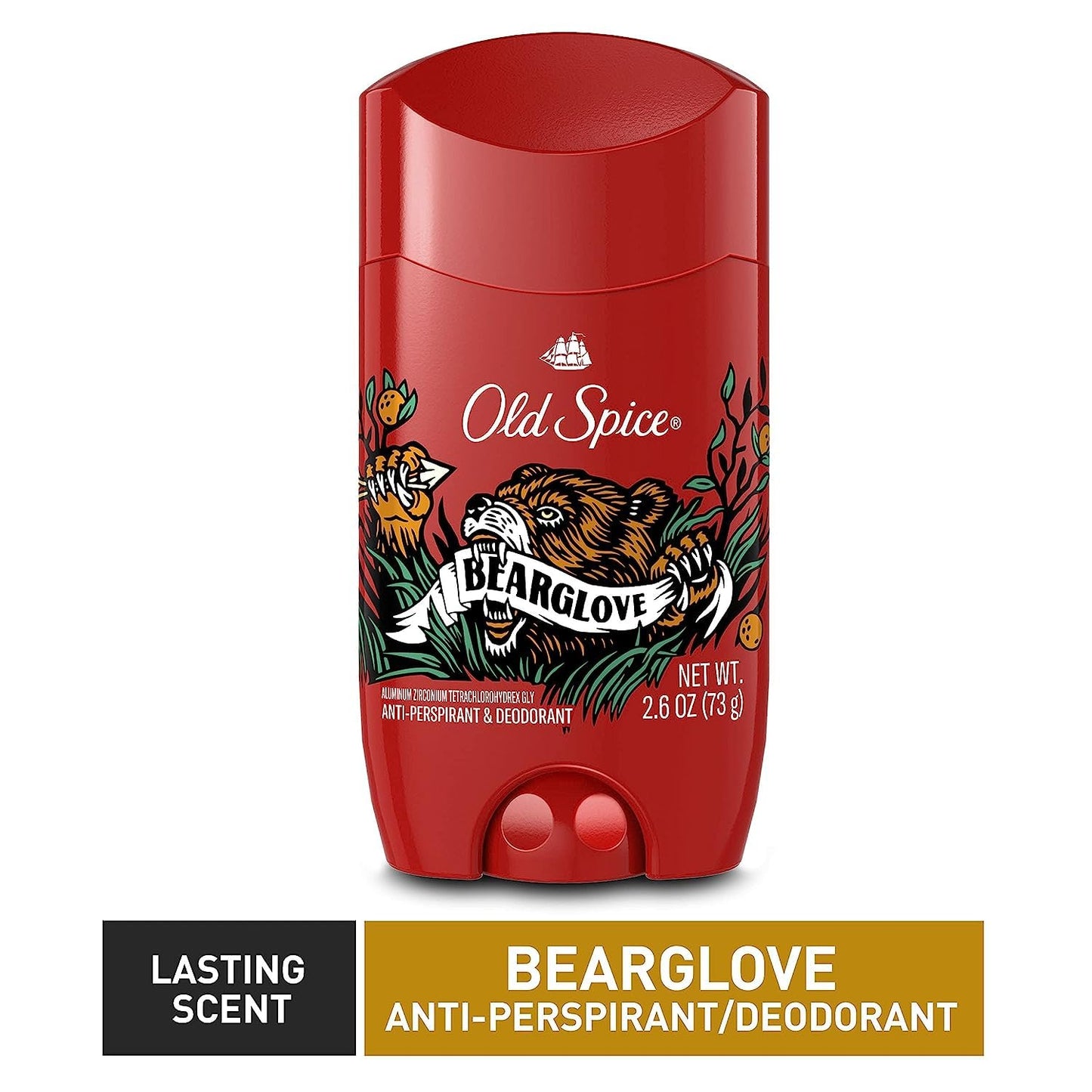 Old Spice Antiperspirant and Deodorant for men, 24/7 Sweat and Odor Protection, Bearglove Scent, Invisible Solid Stick, Twin Pack, 2 x 2.6oz Beauty & Personal Care Old Spice