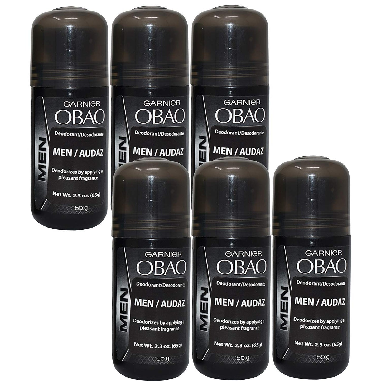 Garnier Obao AUDAZ 24h Deodorant Roll On for Men 2.3 oz. (6 Pack) iwgl Beauty and Personal Care Garnier