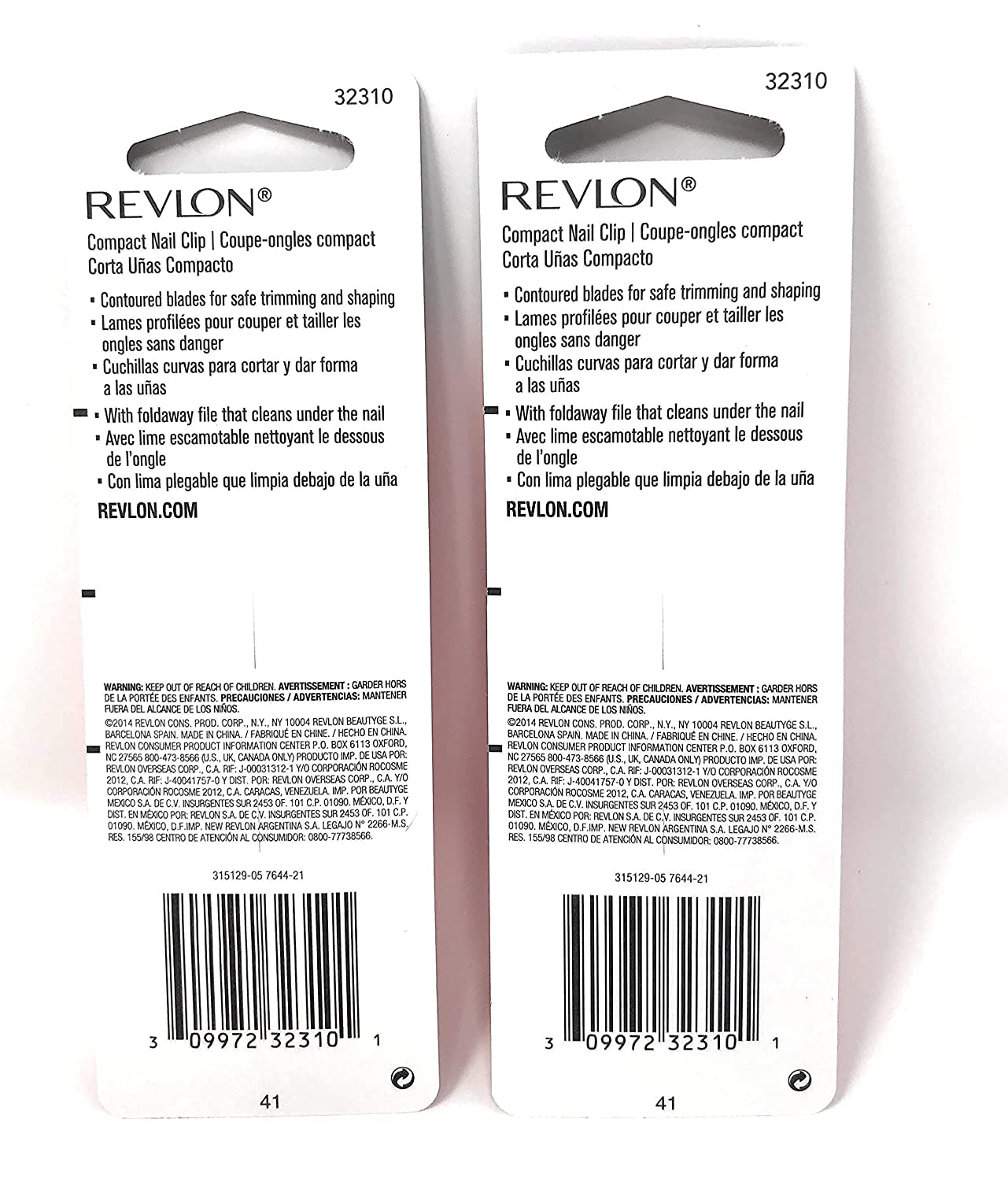 Revlon Beauty Tools Compact Nail Clip - 2 Pack Beauty & Personal Care REVLON