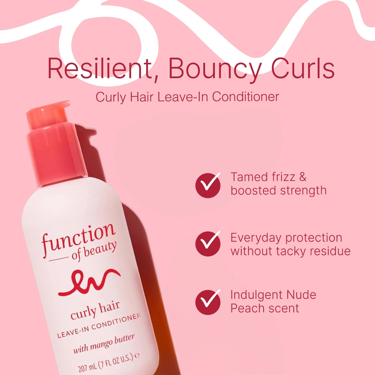 Function of Beauty Curly Leave In Hair Conditioner - Anti-Frizz, 2-Pack