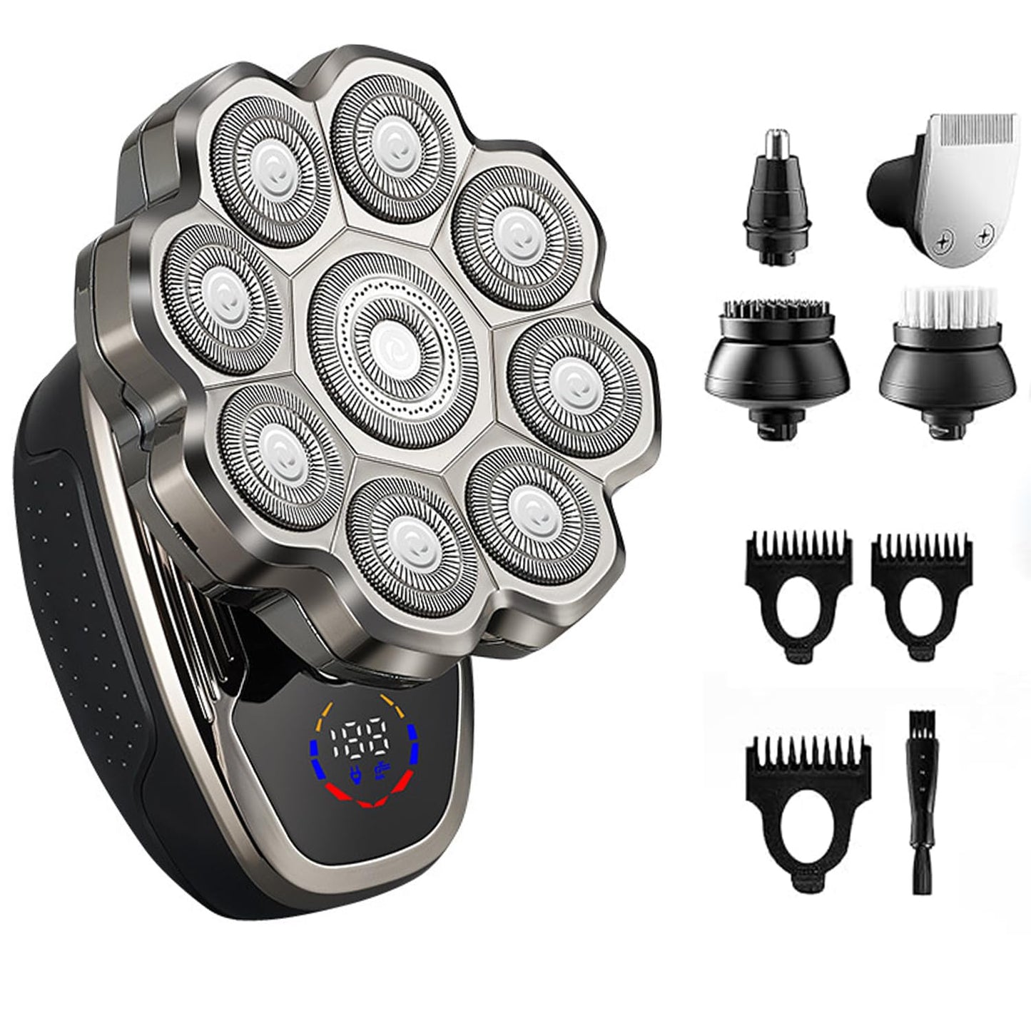 9D Electric Razor for Men Head Shavers for Bald Men 5-in-1 Electric Razors with Wet & Dry Bald Head Shaver 9D Floating Head Shaver Beauty and Personal Care TOHUAN