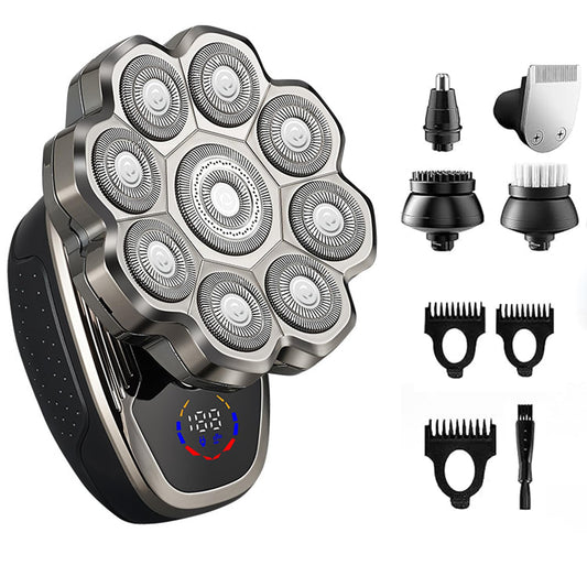 9D Electric Razor for Men Head Shavers for Bald Men 5-in-1 Electric Razors with Wet & Dry Bald Head Shaver 9D Floating Head Shaver Beauty and Personal Care TOHUAN