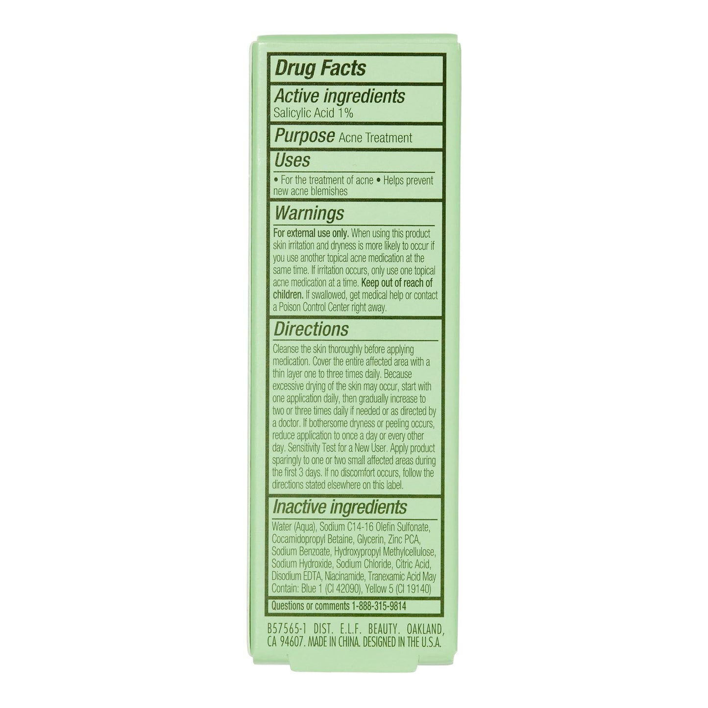 e.l.f. SKIN Blemish Breakthrough Clarifying Cleanser Mini, Gel Cleanser For Removing Makeup, Controlling Oil & Clarifying Pores, 1% Salicylic Acid Beauty & Personal Care e.l.f.