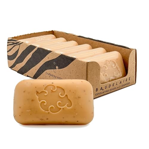 Baudelaire Exfoliating Spice Loofa Soap - Natural Fragrance - Hydrating & Moisturizing Triple-Milled Luxury, 5 oz (Pack of 6) Beauty & Personal Care Baudelaire