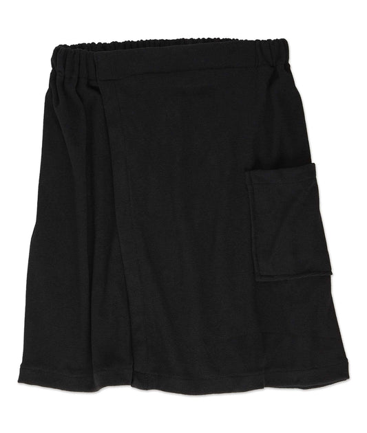 DII Men's Terry Shower Wrap Collection Adjustable Closure and Pocket, 54x20, Black Beauty and Personal Care DII
