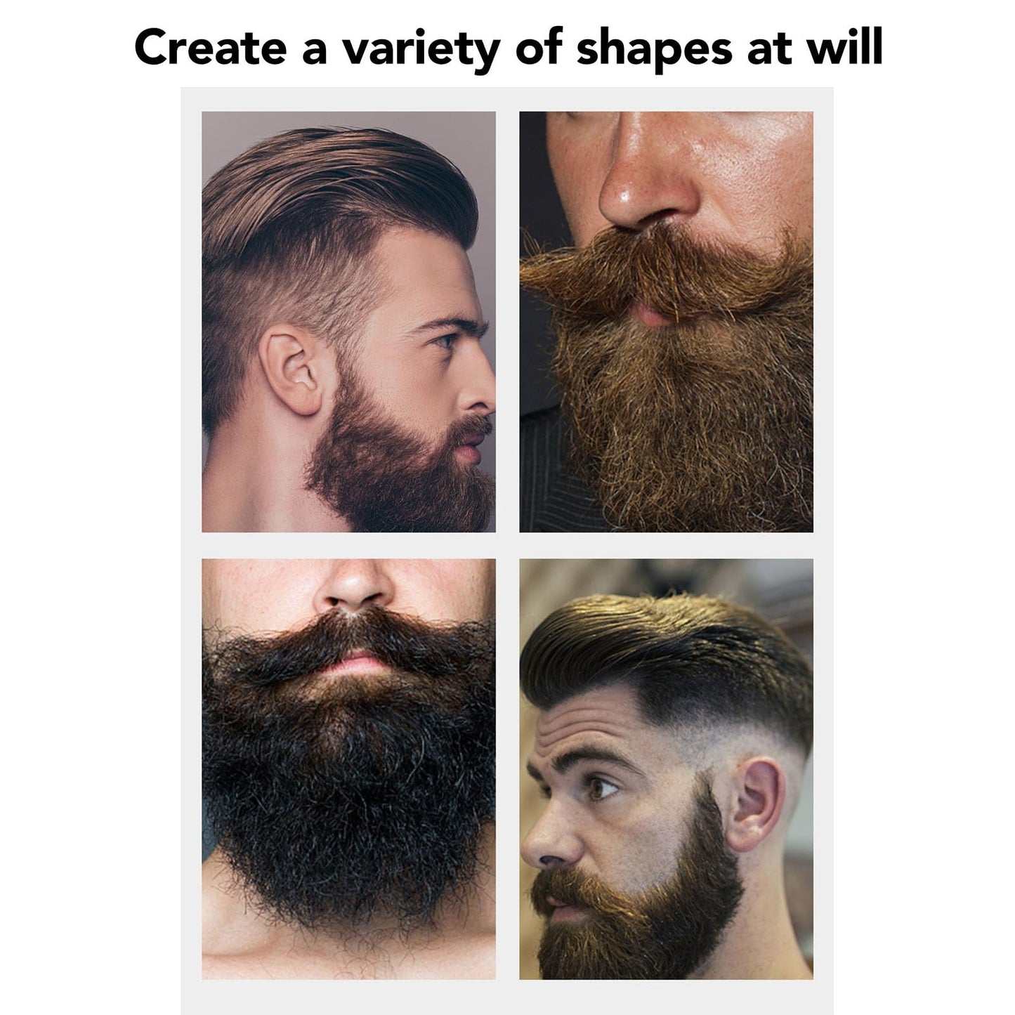 3pcs Beard Brush Set, 2 in 1 Barber Beard Brush, Comb and Brush Reinforced Bristles Portable and Lightweight for Stylingand Grooming Beauty and Personal Care Brrnoo