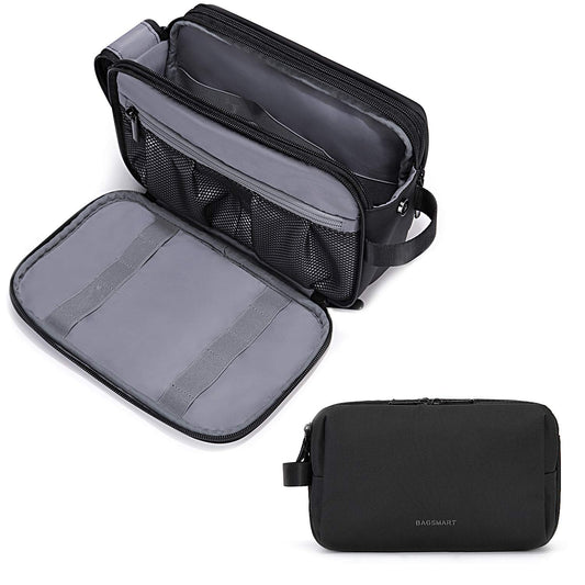 BAGSMART Toiletry Bag for Men, Travel Toiletry Organizer Dopp Kit Water-resistant Shaving Bag for Toiletries Accessories, Door Room Beauty and Personal Care BAGSMART Default Title