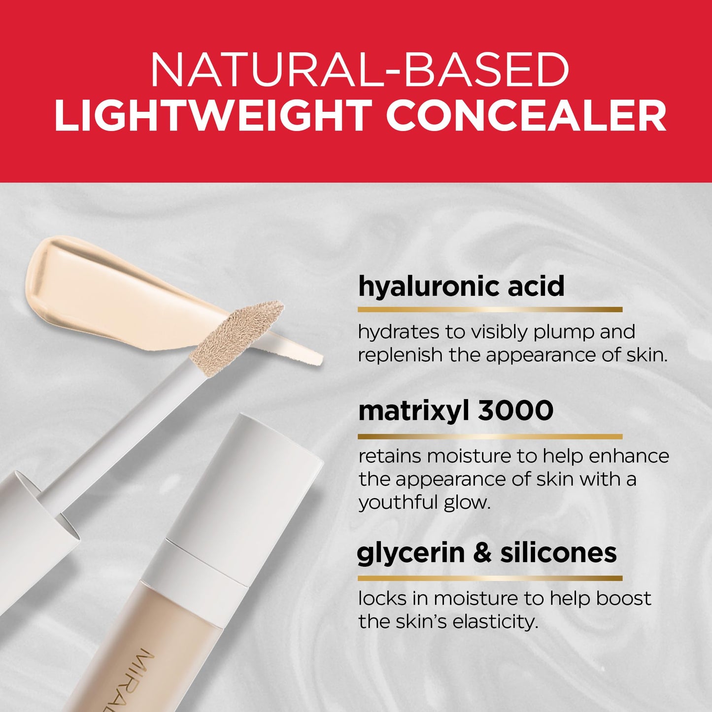 Mirabella Invincible For All Perfecting Under Eye Concealer Full Coverage - Hydrating Makeup Concealer for Dark Circles, Fine Lines & Wrinkles Beauty & Personal Care Mirabella