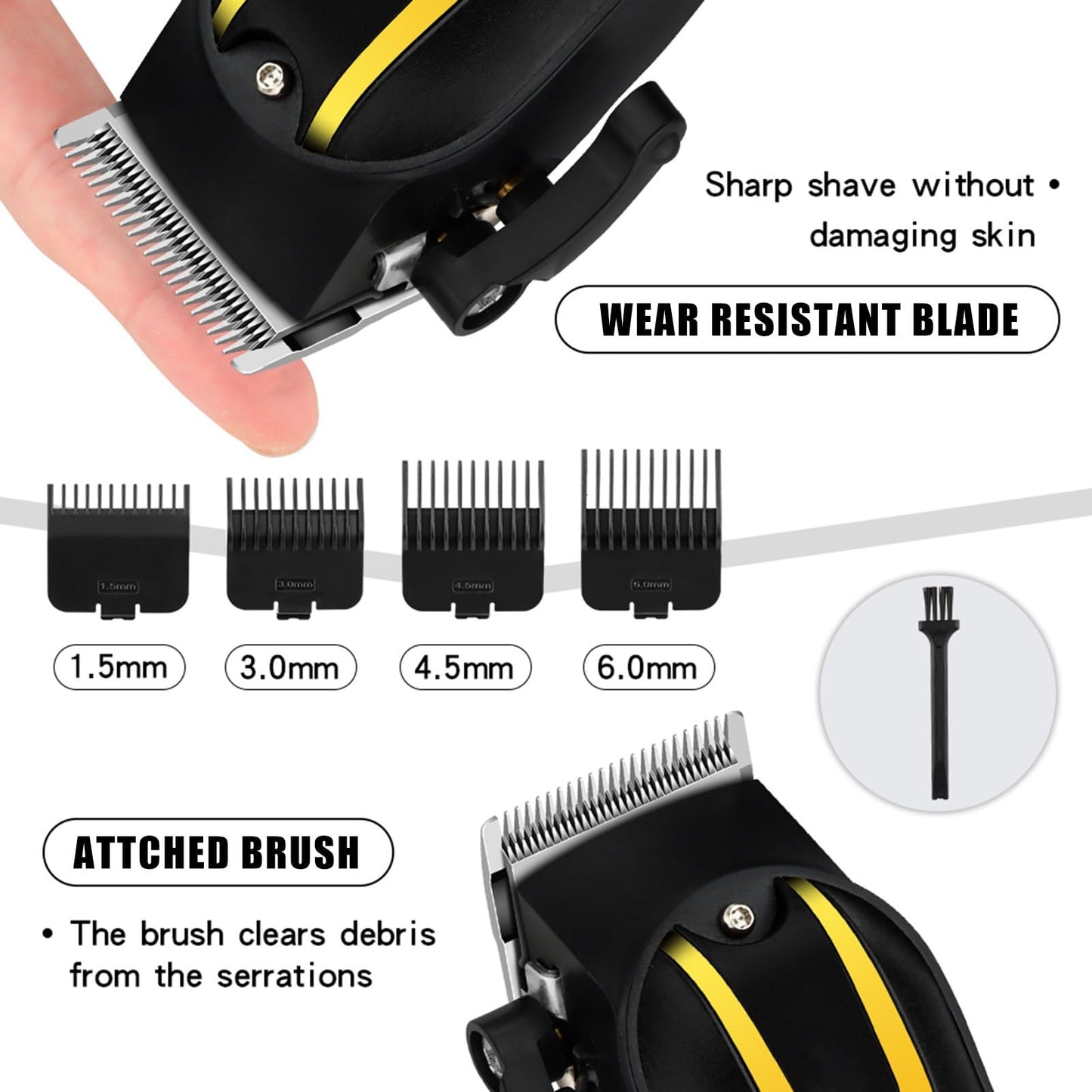 QDKVTNDJZ Mens Hair Clippers, Rechargeable Cordless Trimmer Head Shavers Haircut Professional Barber Cutting Machine Beauty and Personal Care QDKVTNDJZ