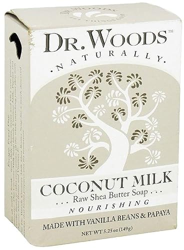 Dr Woods Bar Soap Coconut Size 5.25z Dr Woods Bar Soap Coconut 5.25z Beauty & Personal Care Dr. Woods